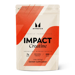 Myprotein envase frontal mostrando creatina pura y cantidad