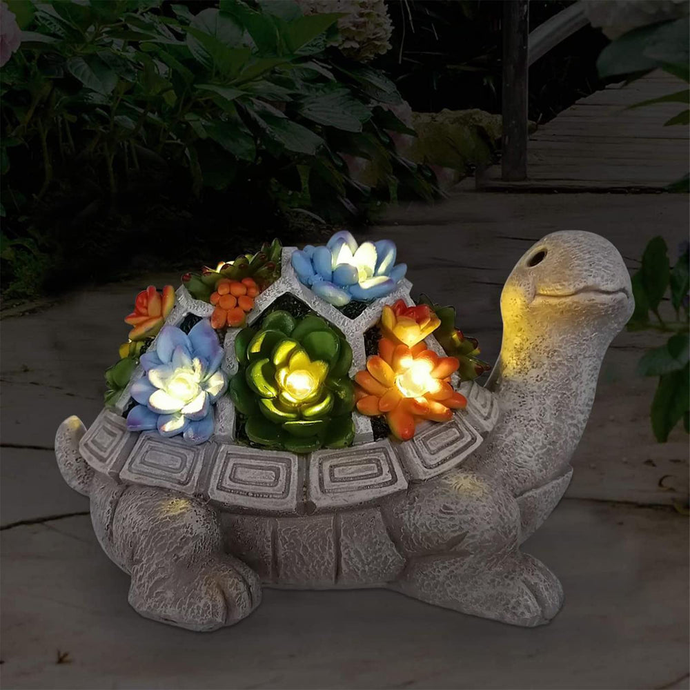 Nacome turtle front view showing lifelike design and outdoor charm