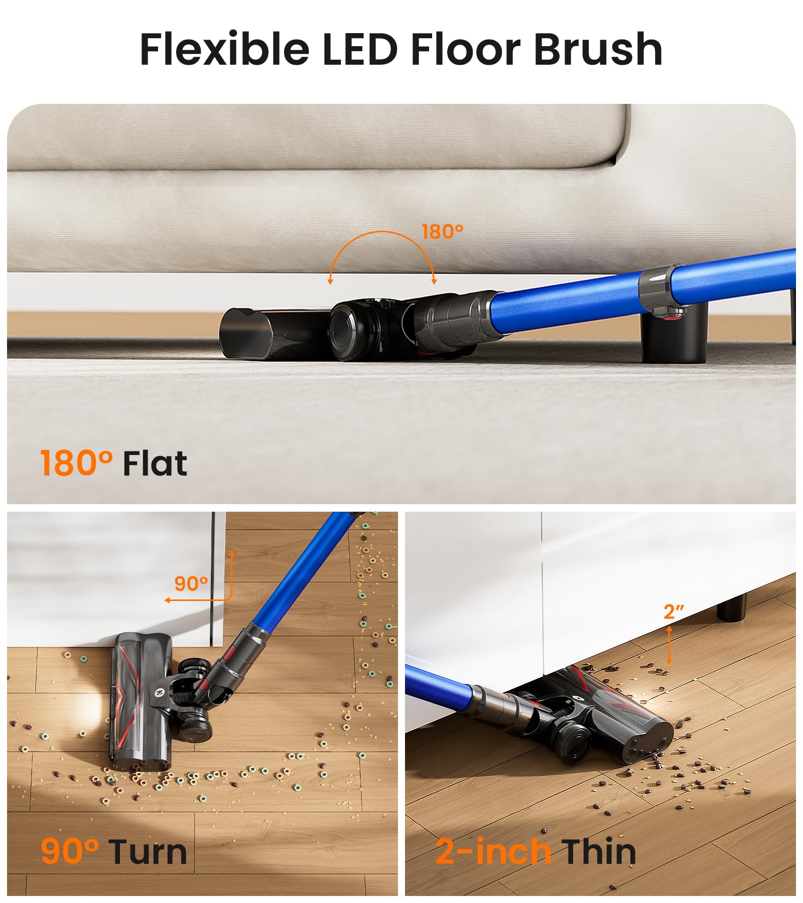 NADALY removable battery beside vacuum illustrating swap convenience for longer runs