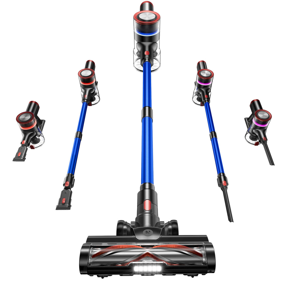 NADALY front view showing compact stick design and ergonomic handle benefit: easy storage