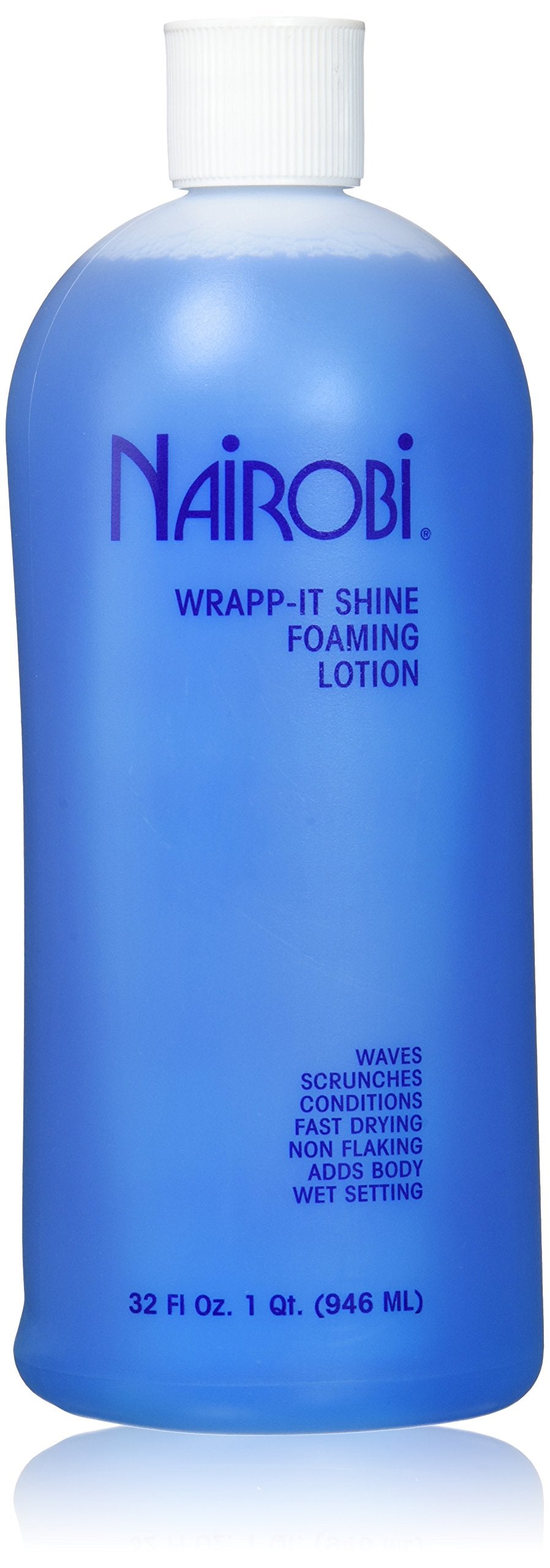 Nairobi front packaging of 32 oz foam showing label and benefit