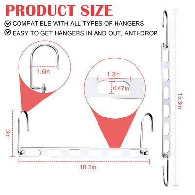 NAKBINX hanger next to hand for scale illustrating compact size and easy handling