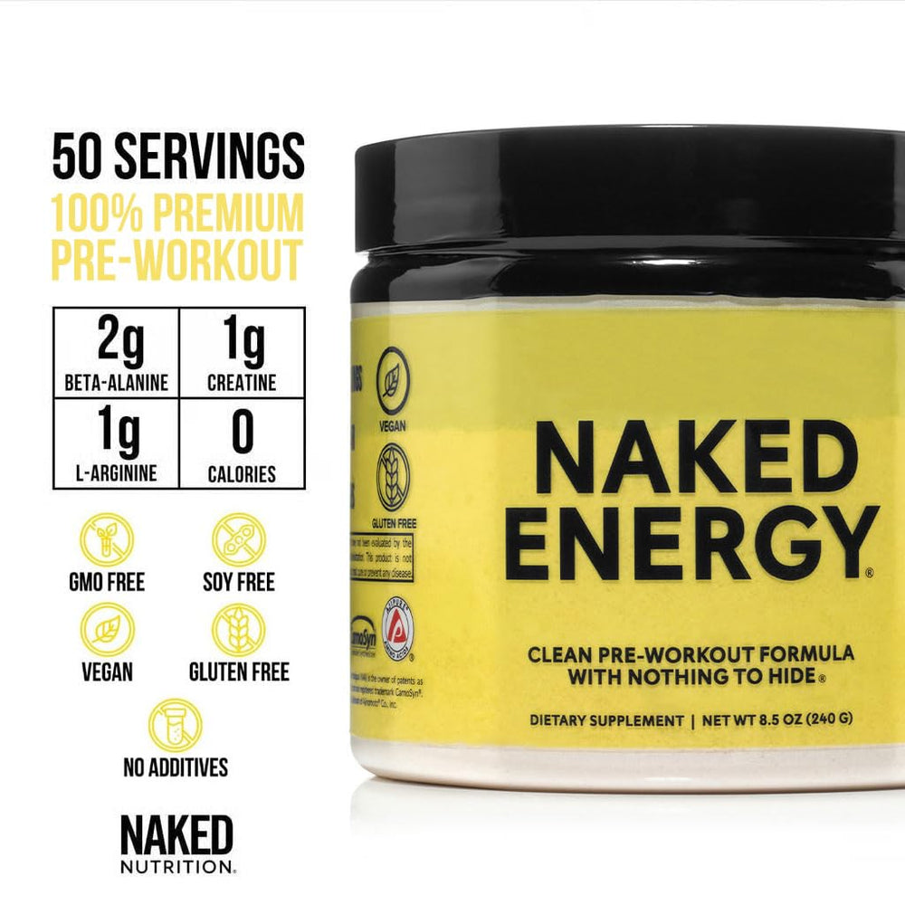 NAKED Energy cuchara medidora con polvo, facilita dosificar 50 servicios