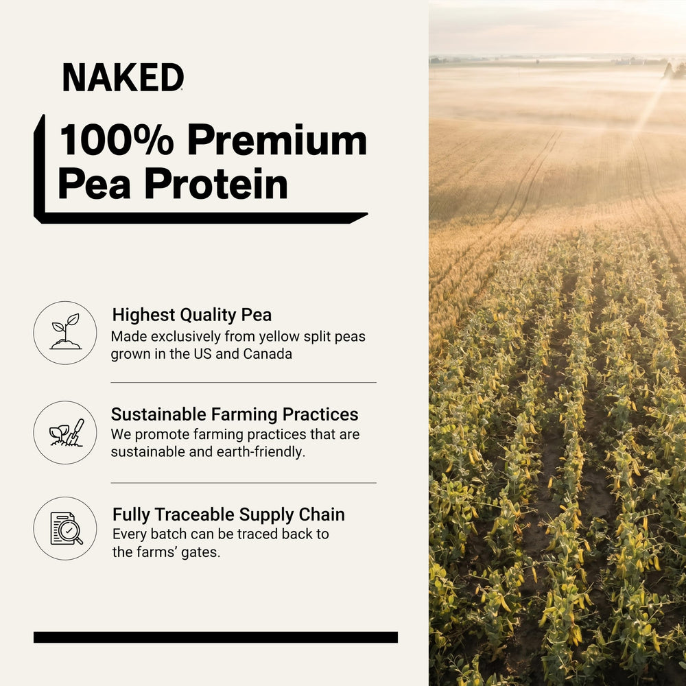 NAKED pea powder close-up texture highlighting fine isolate and mixability