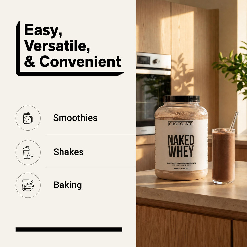 NAKED pancakes proteicos hechos con Whey Chocolate, alternativa para recetas altas en proteína