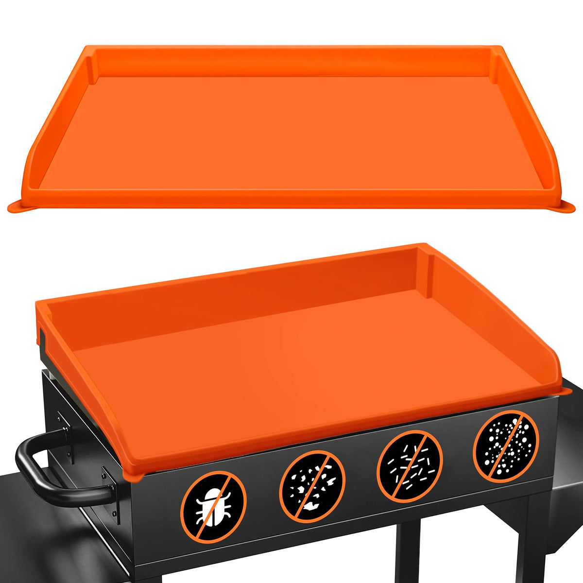 NancyL funda frontal colocada sobre griddle 28" protege contra humedad