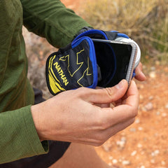 Nathan SpeedDraw Plus reflective fabric detail enhancing visibility for safer low-light runs