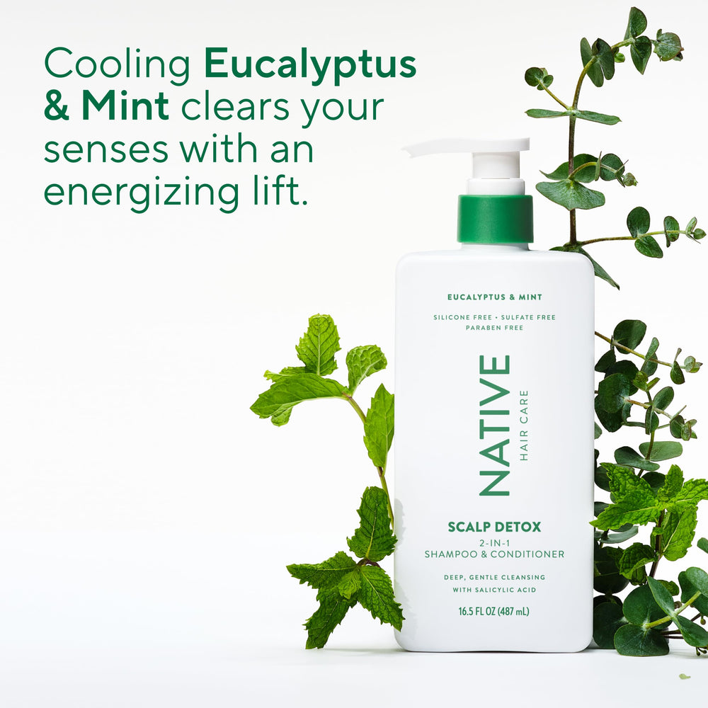 Native hair after use showing smooth, shiny results and reduced buildup