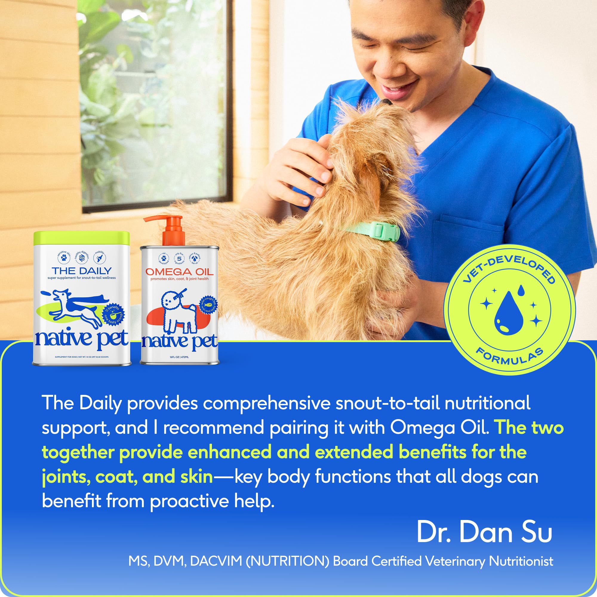 Native Pet etiqueta con lista de ingredientes limpios y trazabilidad