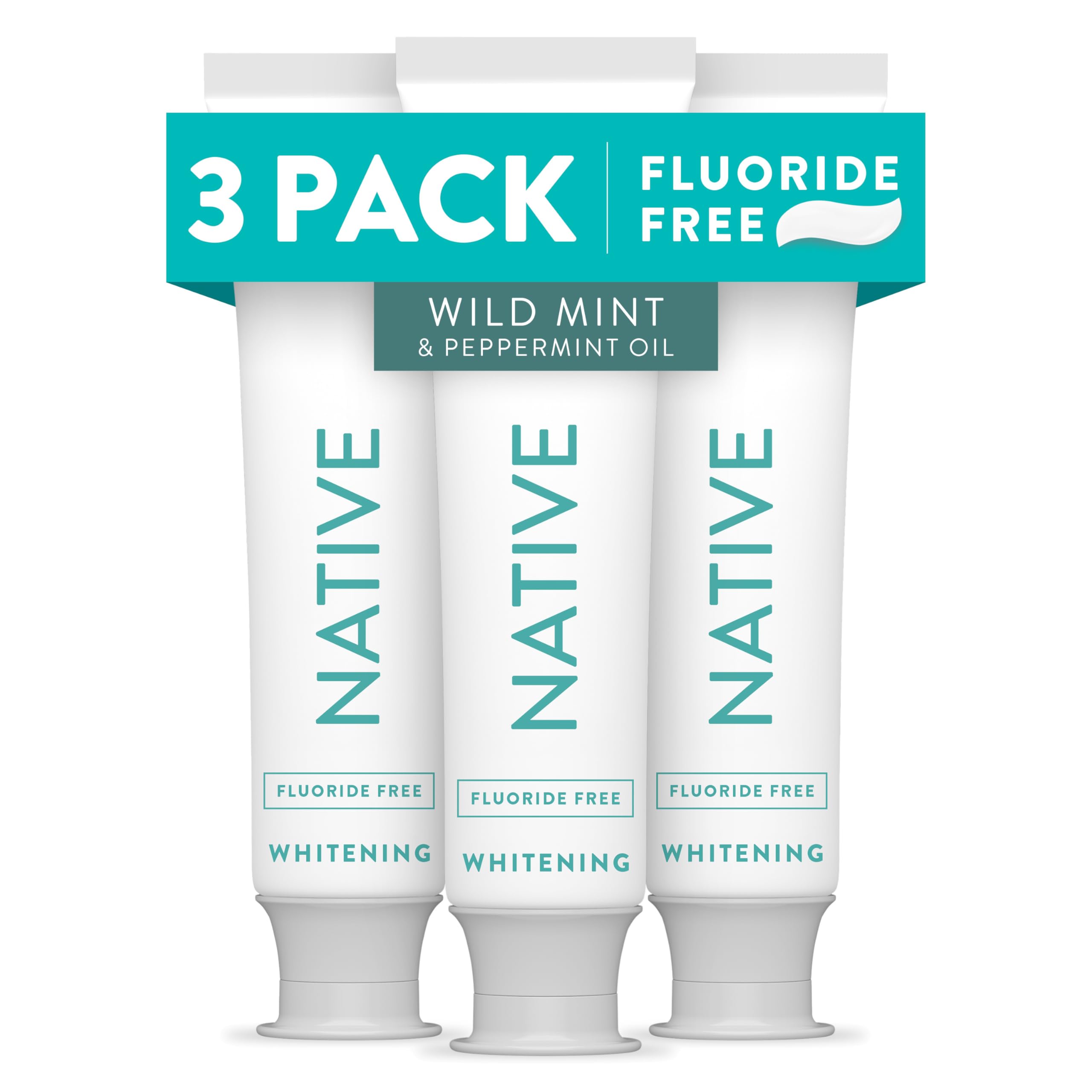 Native tubo frontal mostrando etiqueta y sabor Wild Mint refrescante