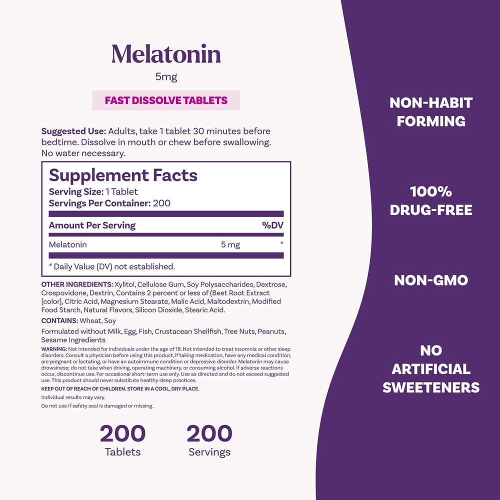 Natrol etiqueta con información nutricional clara y datos del producto