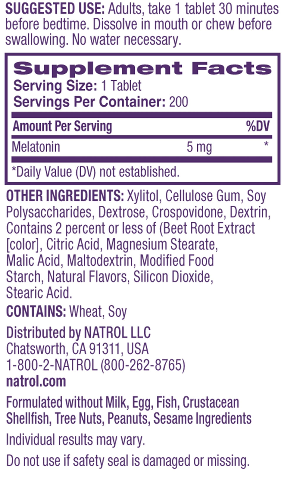 Natrol junto a fresa para destacar el sabor agradable y consumo cómodo