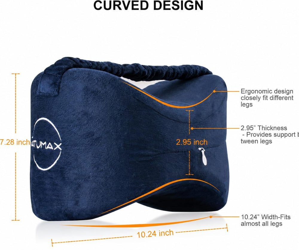 NATUMAX comparación de tamaño junto a una almohada para orientacion