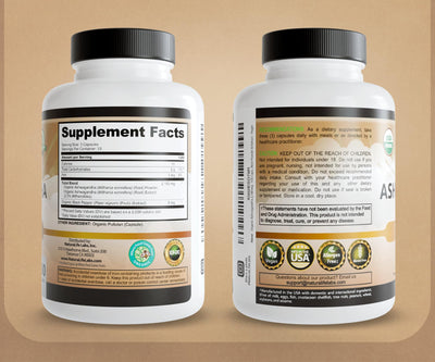NaturaLife Labs open bottle with capsules showing no fillers inside