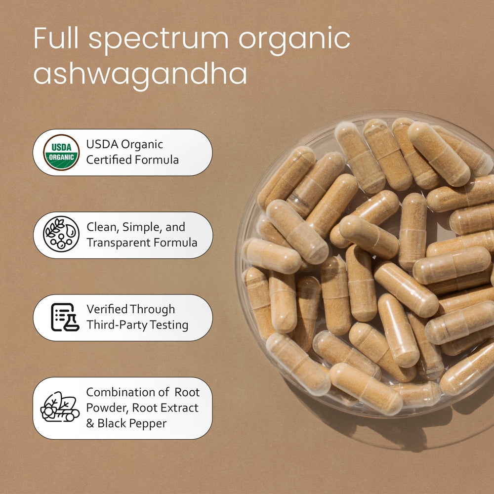 NaturaLife Labs powdered ashwagandha texture highlighting full-spectrum powder
