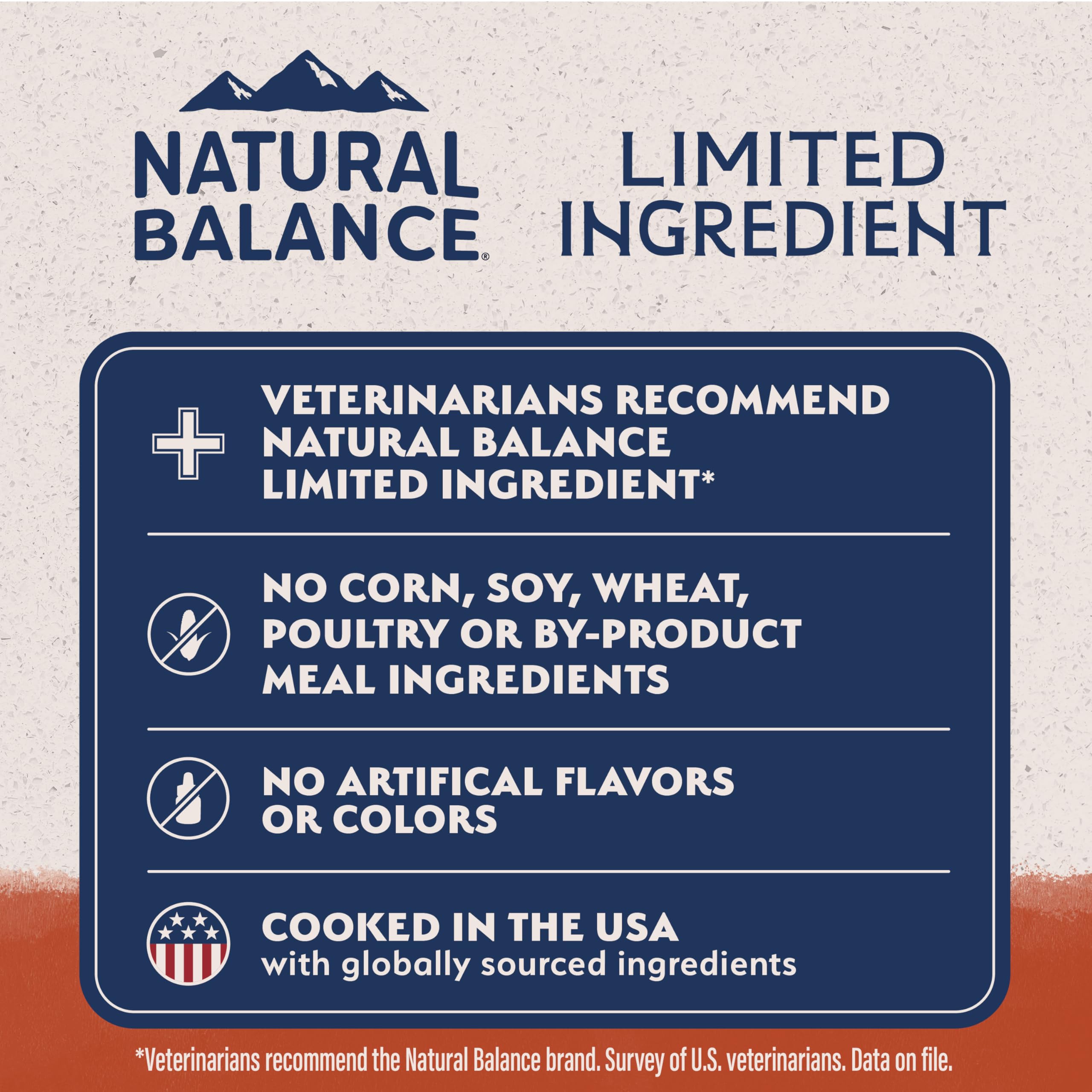 Natural Balance bolsa 4 lb junto a regla para comparar tamaño práctico