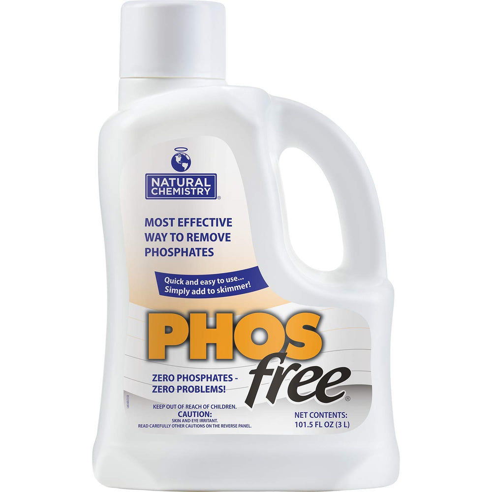 Natural Chemistry Phosfree front label and bottle showing phosphate removal benefit