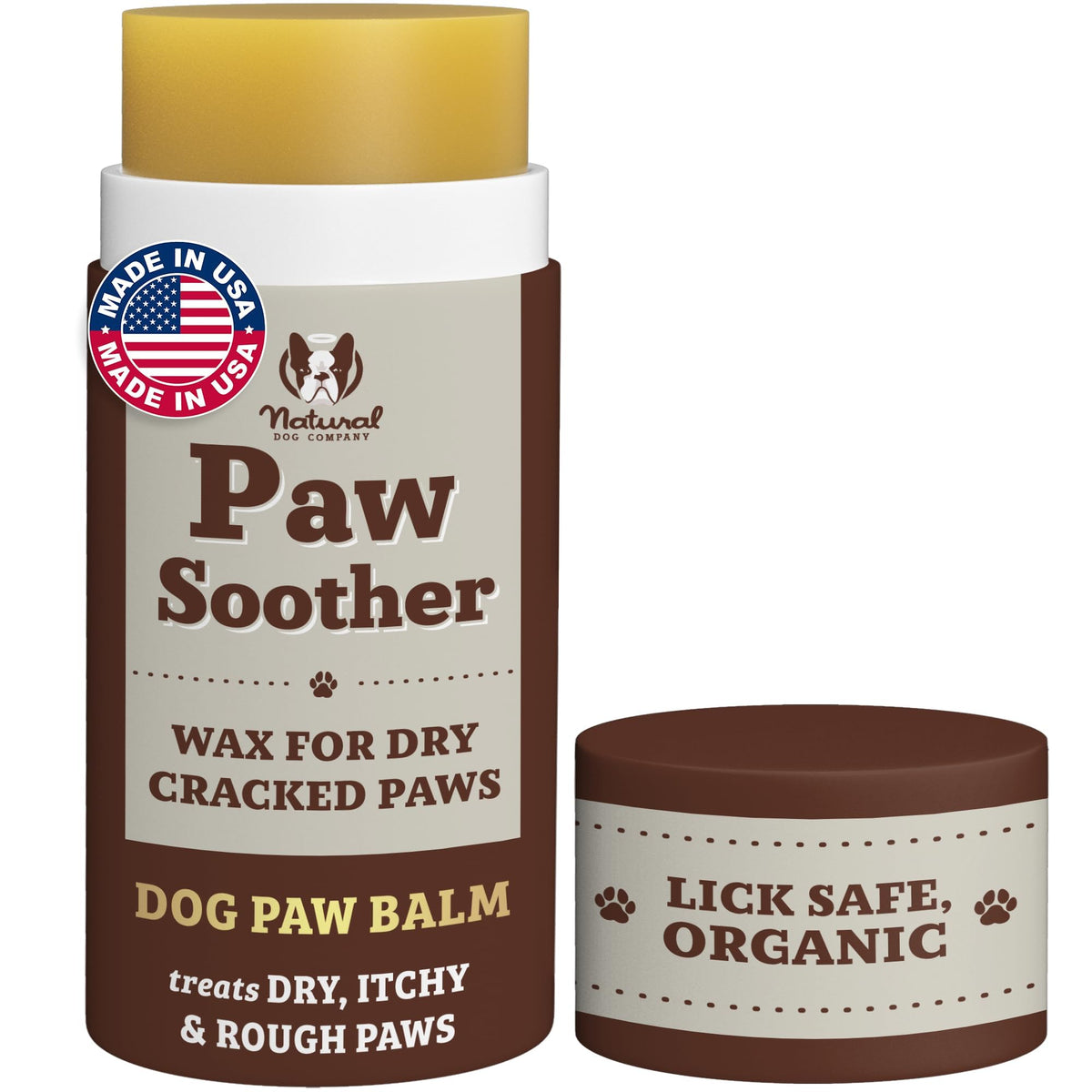 Natural Dog Company stick frontal mostrando diseño y tamaño práctico