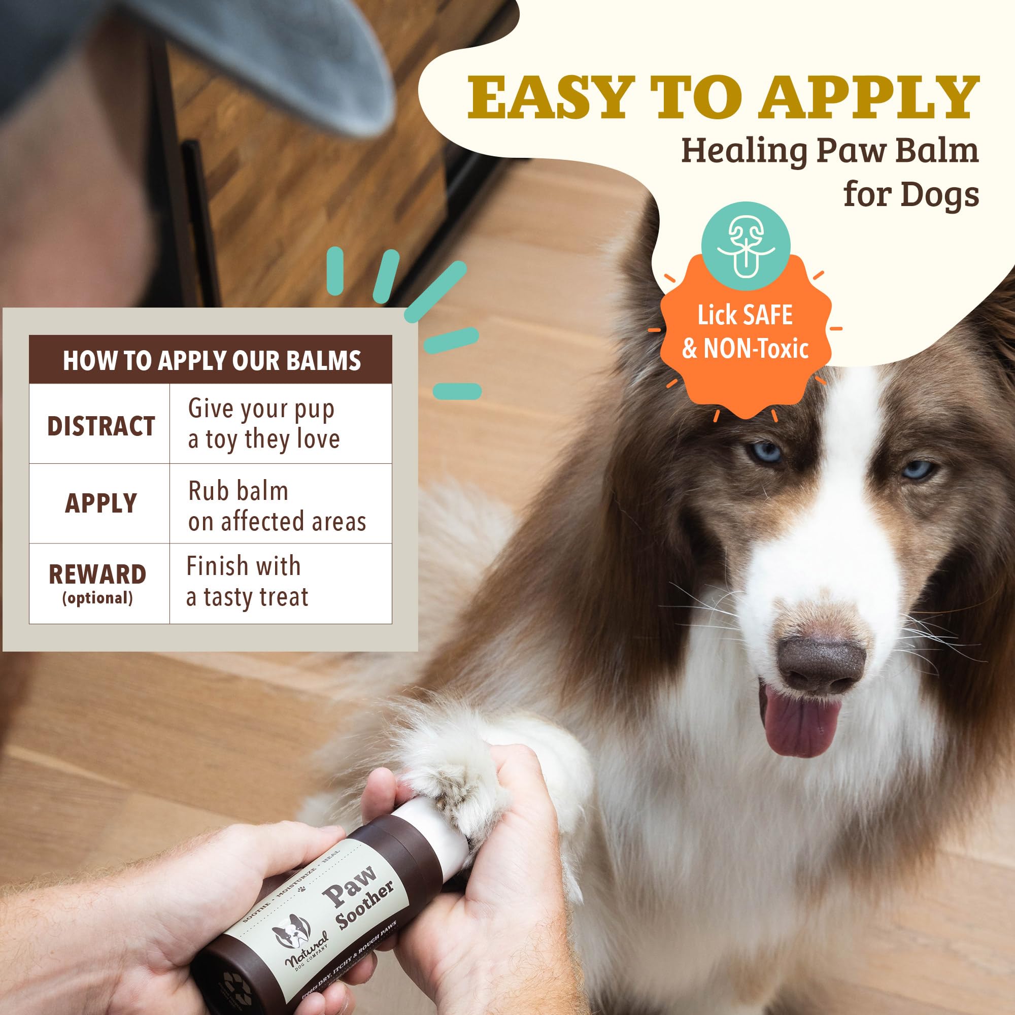 Natural Dog Company etiqueta con ingredientes clave para confianza