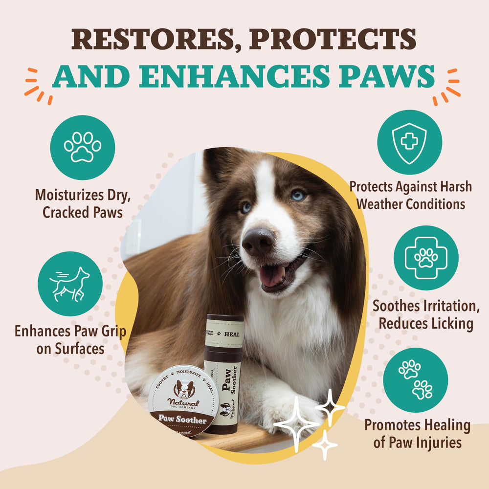 Natural Dog Company comparación de tamaño 2 oz para transporte conveniente