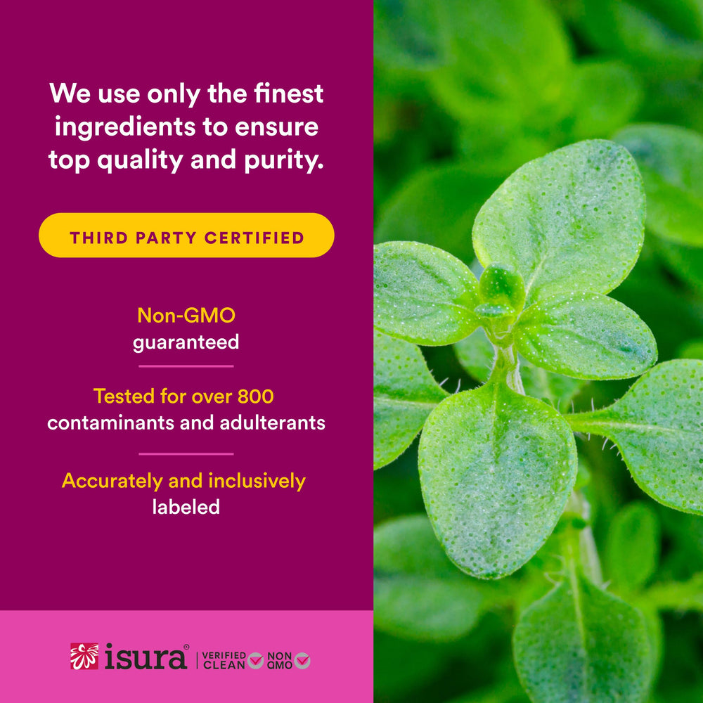 Natural Factors etiqueta de ingredientes y certificaciones, transparencia analítica