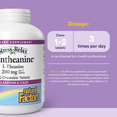 Natural Factors Suntheanine en polvo ingrediente purificado, garantía de calidad
