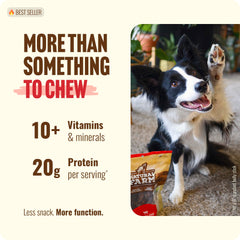 Natural Farm close-up of thin bully stick texture highlighting chew durability