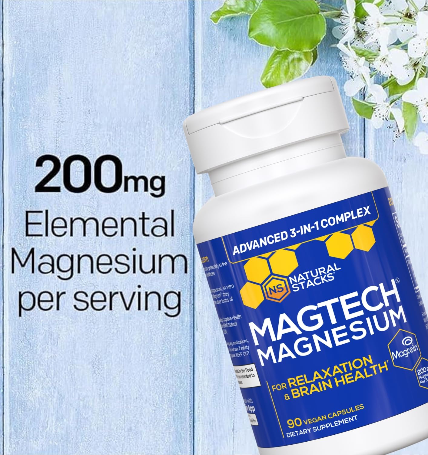 Natural Stacks MagTech capsule in hand for size comparison and convenient dosing