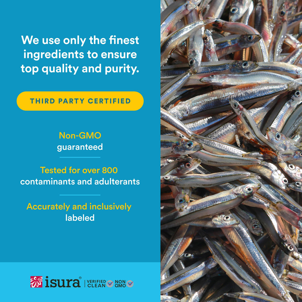 Natural Factors etiqueta de ingredientes y pruebas de pureza detalladas