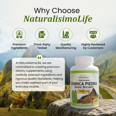 NaturalisimoLife etiqueta nutricional y certificaciones visibles en el envase