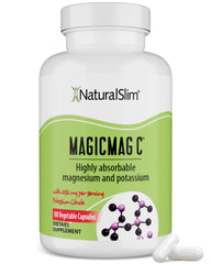 NaturalSlim MagicMag C frasco frontal mostrando etiquetas y beneficios