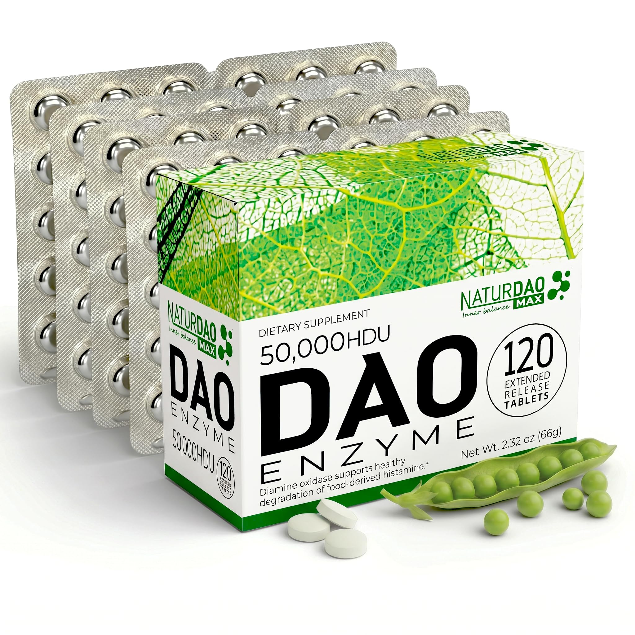 NATURDAO envase frontal mostrando 120 tabletas y marca