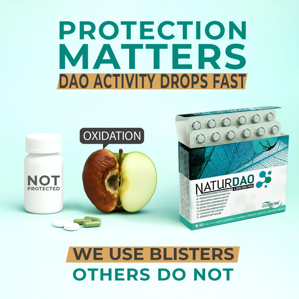 NATURDAOCOM LEGUMACTIVE comprimido en mano para comparación de tamaño