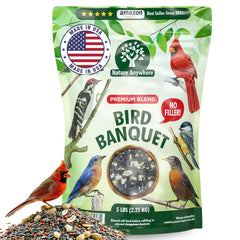 Nature Anywhere front package showing brand and blend attracts birds