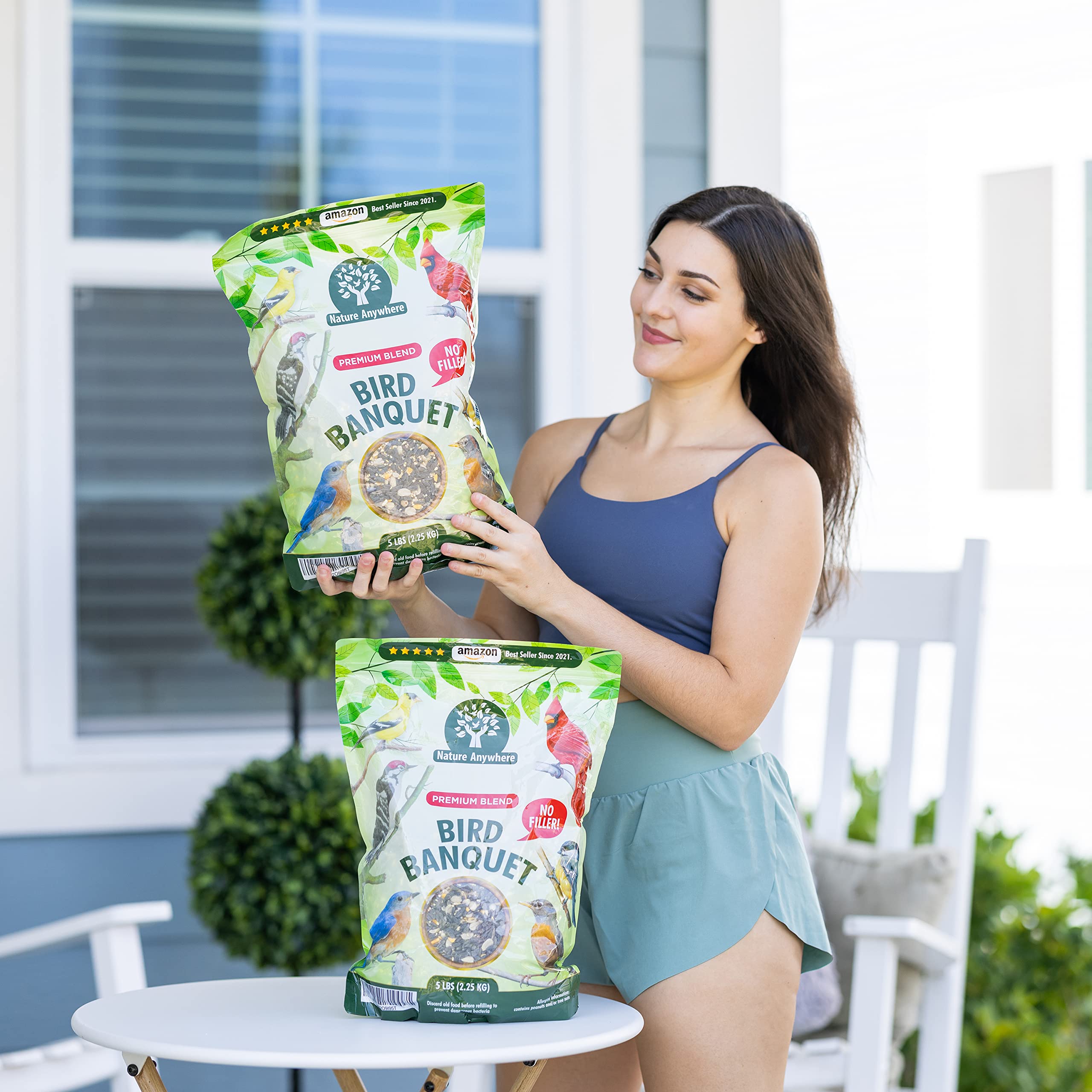 Nature Anywhere bag beside ruler shows bag size and servings