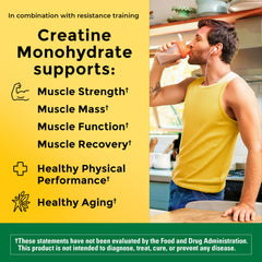 Nature Made cacito con 5 g de creatina medido, dosis precisa para entrenamientos