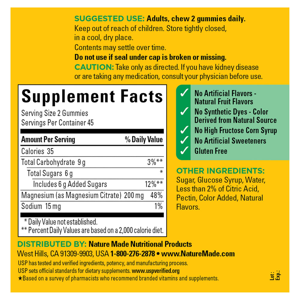 Nature Made gummies in hand to demonstrate serving size and convenience for on-the-go use