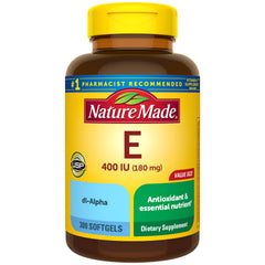 Nature Made frente del envase que muestra 300 softgels y duración larga