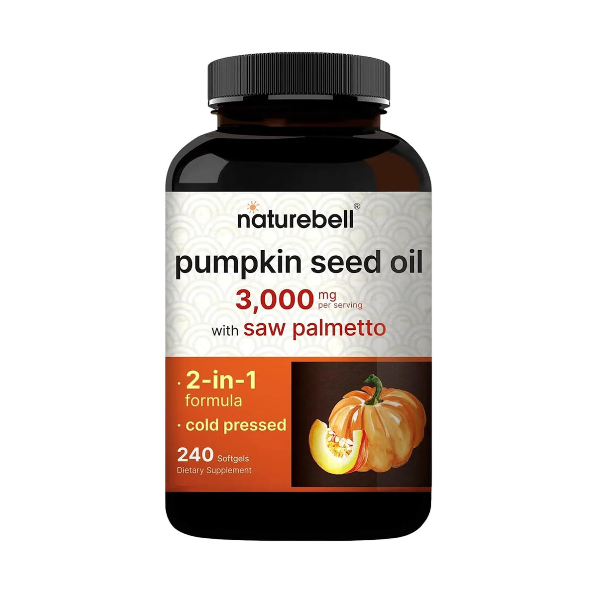 NatureBell frente del empaque mostrando 240 cápsulas y beneficio de suministro prolongado