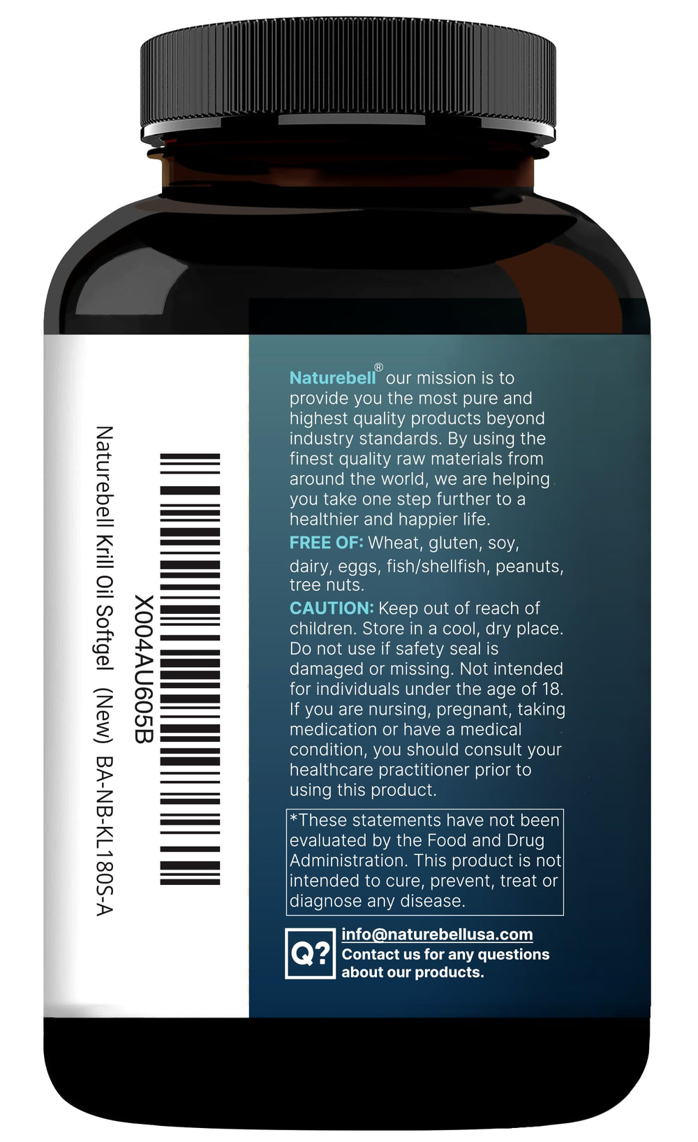 NatureBell packaging detail emphasizing recyclable materials and quality