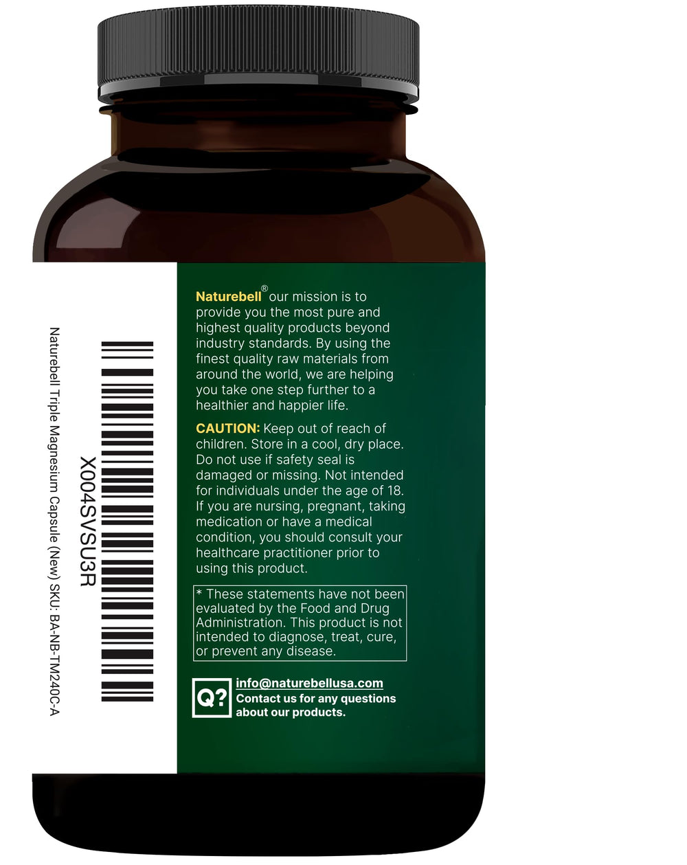 NatureBell lote con sello de calidad que enfatiza fabricación cGMP y controles externos