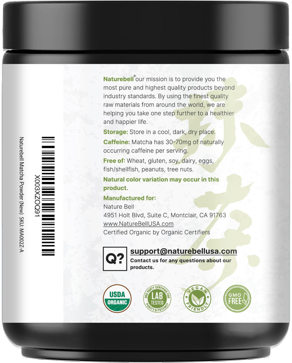 NatureBell comparación de tamaño del envase, ideal para uso frecuente