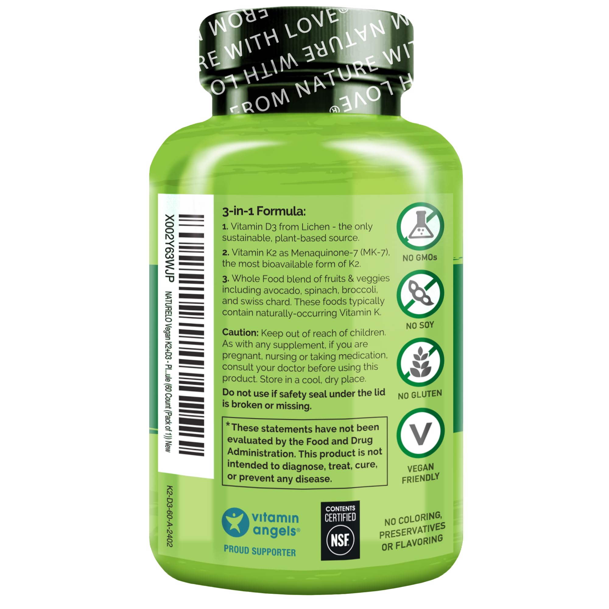 NATURELO botella colocada en entorno minimalista, transmite limpieza y pureza