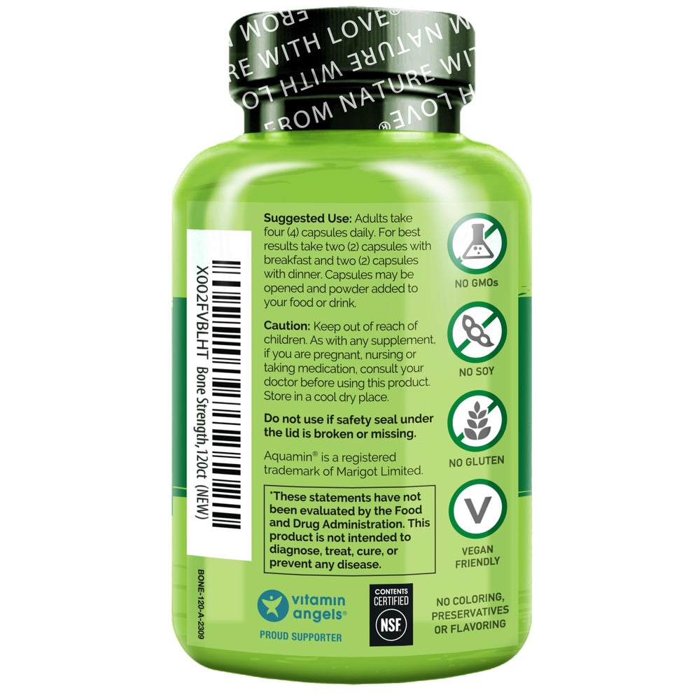 NATURELO detalle de la etiqueta mostrando vitaminas y minerales clave