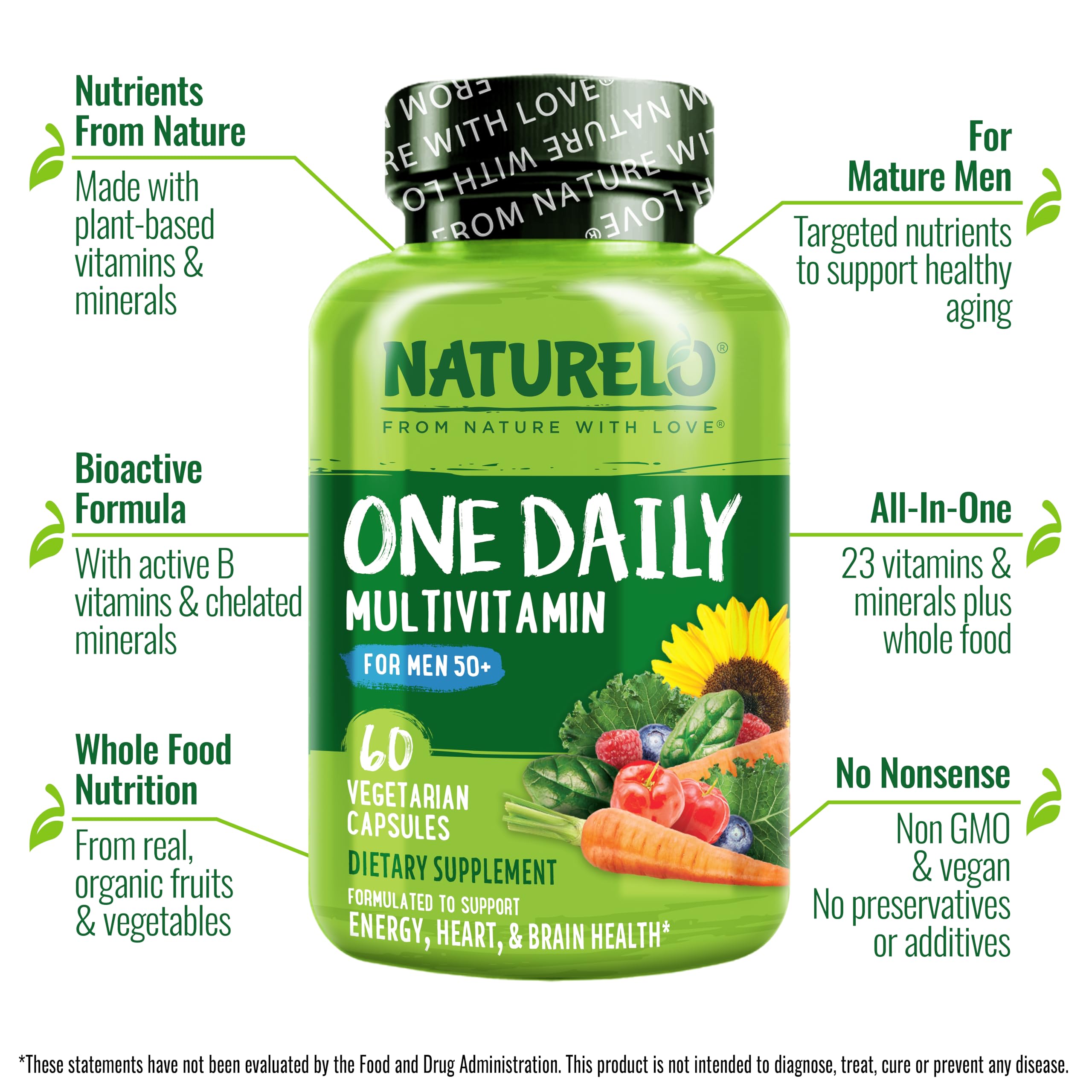 NATURELO mezcla de frutas y verduras orgánicas usadas en la fórmula