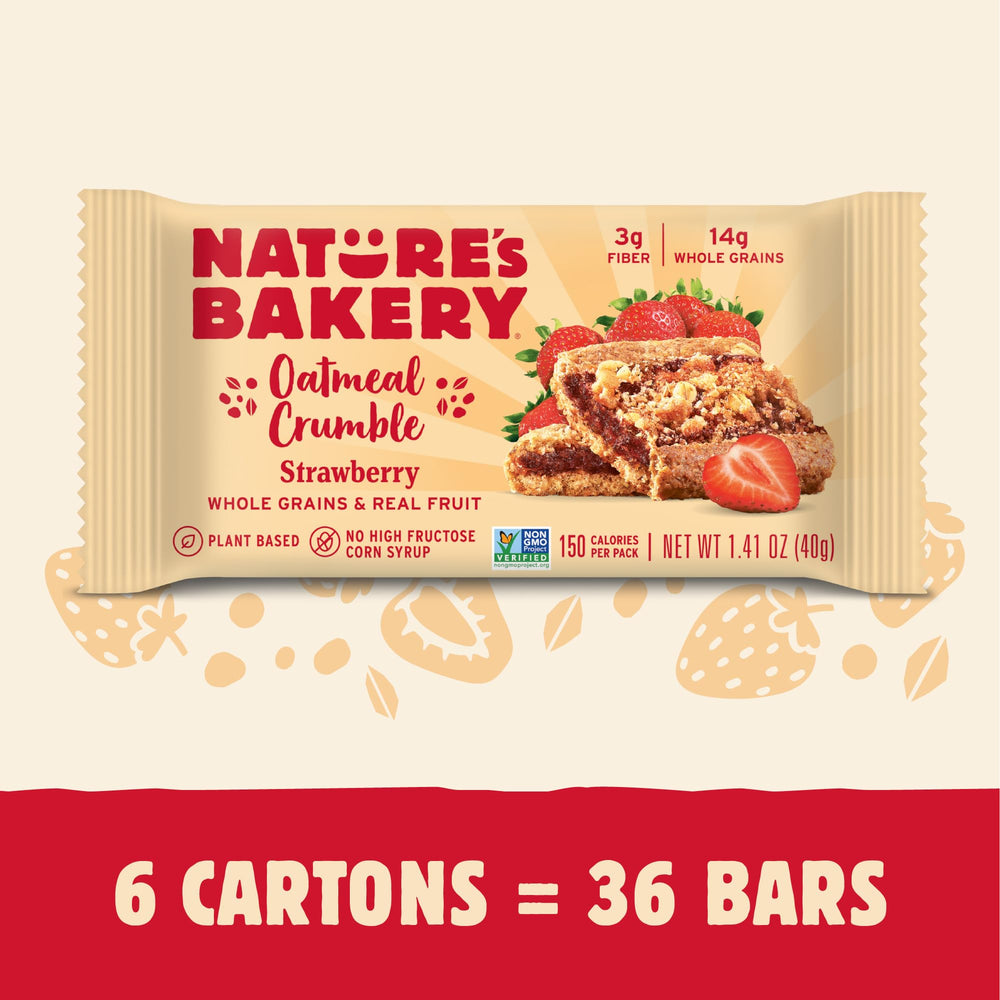 Nature's Bakery paquete individual abierto, fácil de llevar y sin desmoronarse