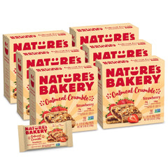 Nature's Bakery empaque frontal mostrando barras fresa, conveniente para despensa