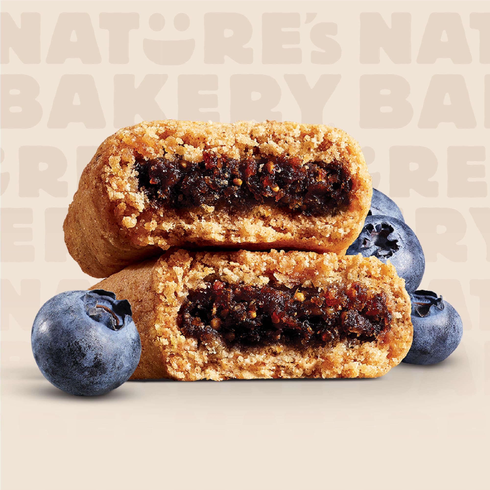 Nature's Bakery ingredientes reales higos y arándanos aportando sabor natural