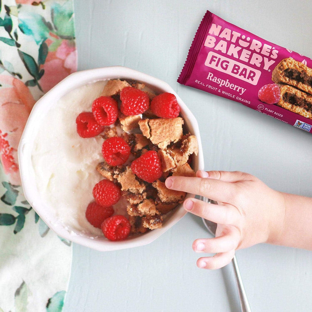 Nature's Bakery corte que revela el relleno de higo real y jugosidad