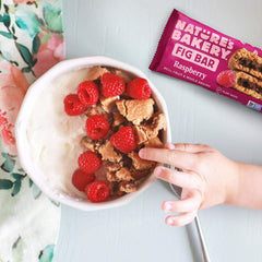 Nature's Bakery corte que revela el relleno de higo real y jugosidad